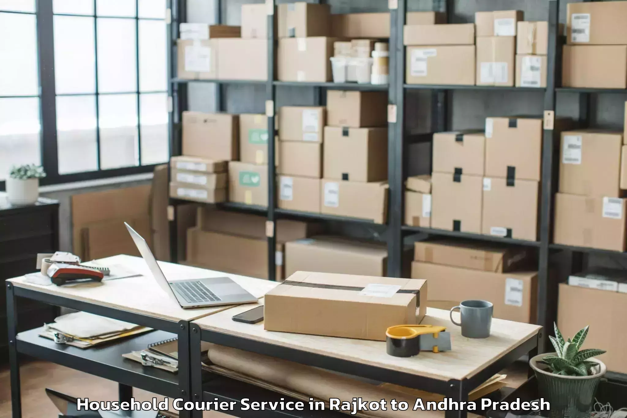 Comprehensive Rajkot to Pedapadu Household Courier